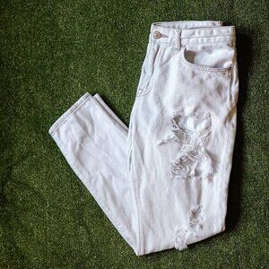 Forever 21 Light Wash Distressed Denim